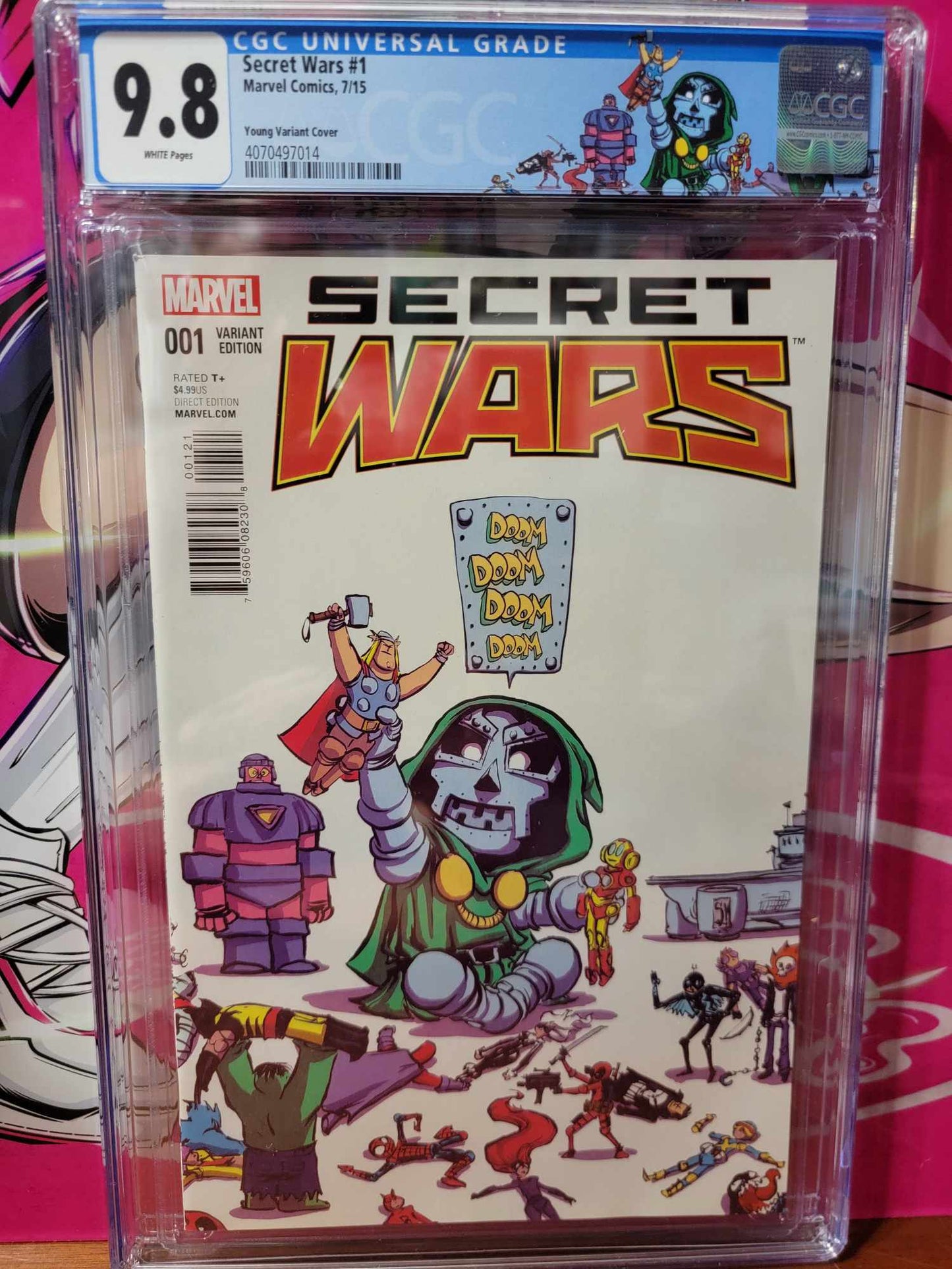 Secret Wars #1 (Skottie Young) Custom Label CGC 9.8