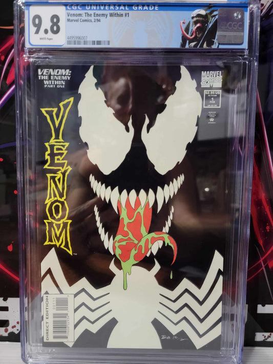 Venom: The Enemy Within #1 GITD (Custom Venom Label) CGC 9.8