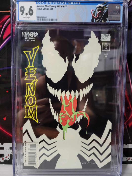 Venom: The Enemy Within #1 GITD (Custom Venom Label) CGC 9.6