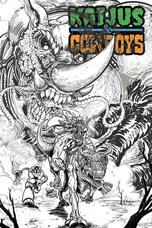 Kaijus & Cowboys #1 (Gaz Gretsky Variant)