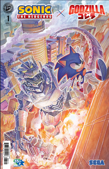 Sonic the Hedgehog x Godzilla #1 (1:25 Incentive Foil)